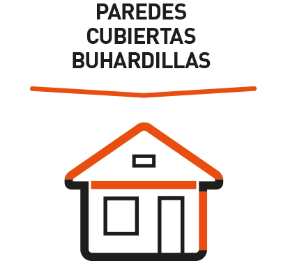 paredes cubiertas buhardillas